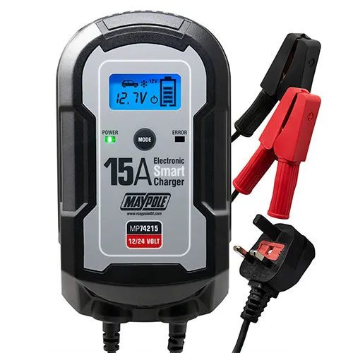 12/24V 15A Electronic Smart Charger