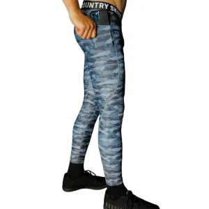 Backcountry UV Polyester Compression Pants - Blue Camo