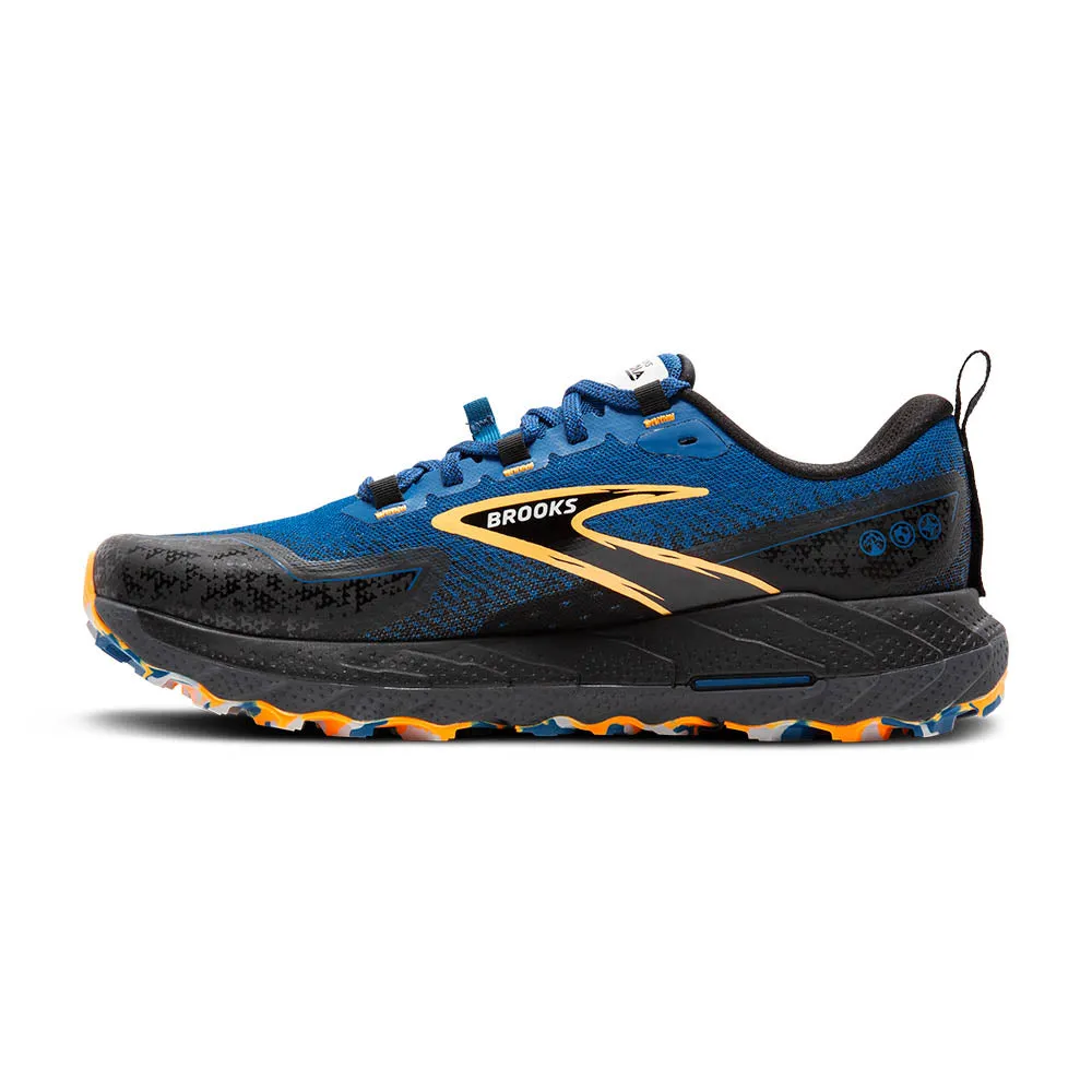 Brooks Cascadia 18 (Mens) - Blue Sapphire/Black/Orange