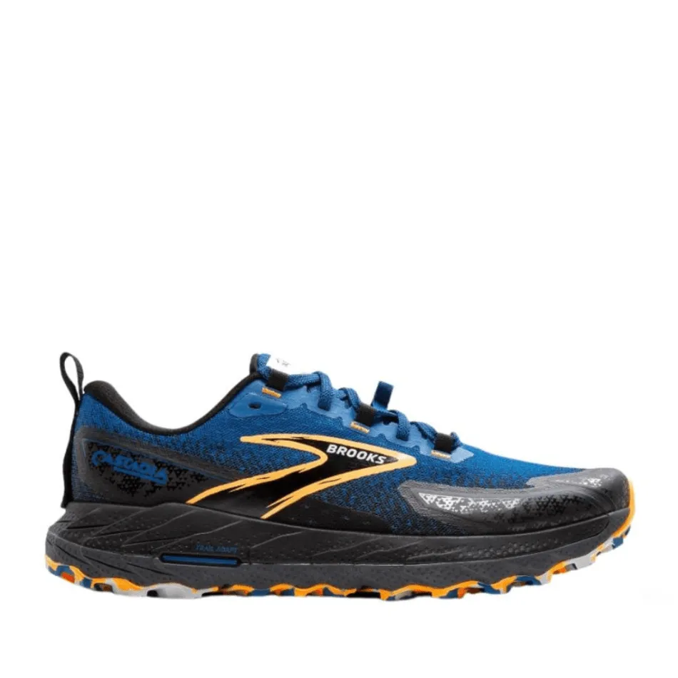 Brooks Cascadia 18 Men's Trail Running Shoes in Blue Sapphire/Black/Orange AW24