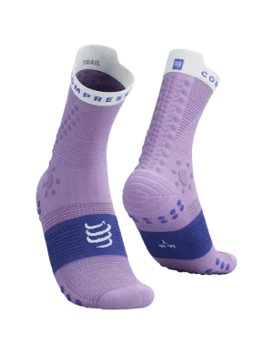 Compressport Unisex's Pro Racing Socks v4.0 Trail - Lupine/Dazz Blue