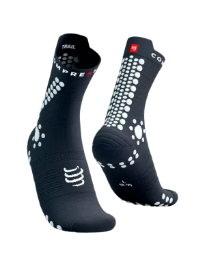 Compressport Unisex's Pro Racing Socks V4.0 Trail - Magnet/White