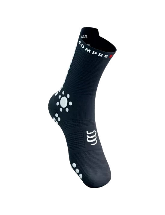 Compressport Unisex's Pro Racing Socks V4.0 Trail - Magnet/White