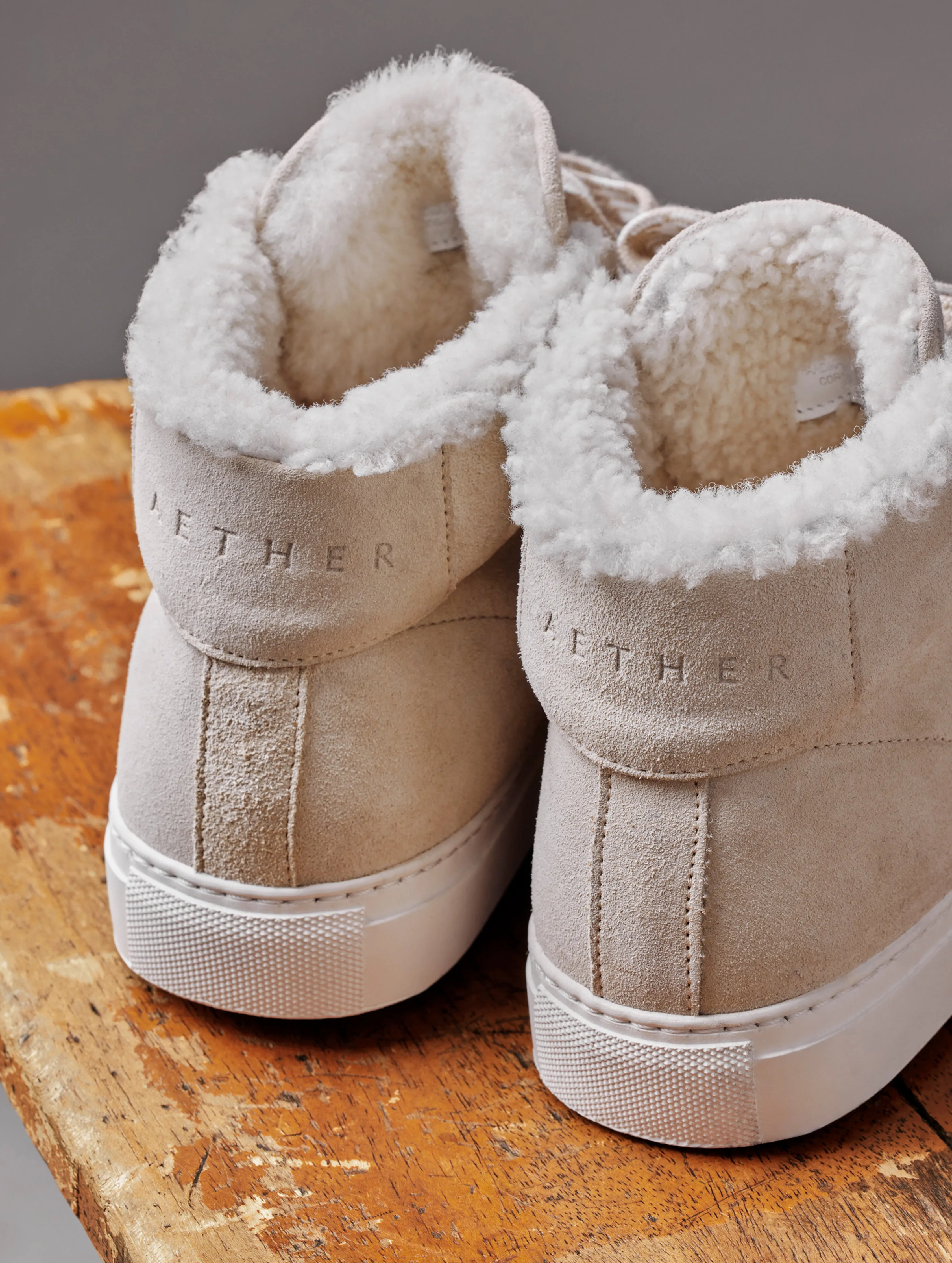 Durham Sneaker with Shearling - Bone