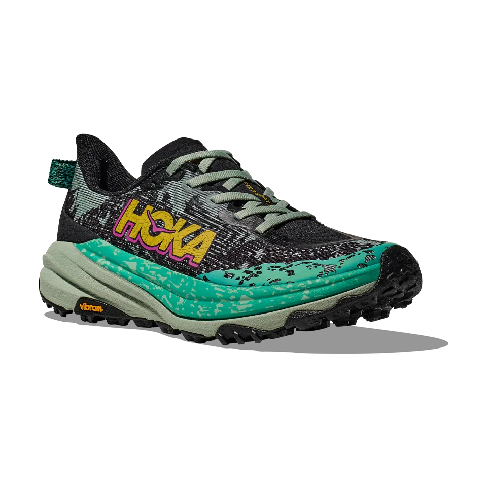 HOKA Women's Speedgoat 6 Black/Aloe Vera