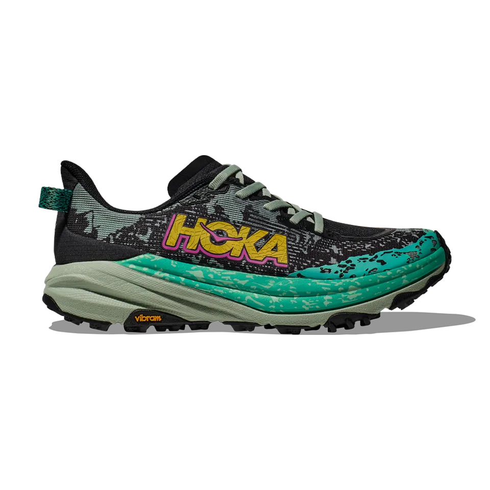 HOKA Women's Speedgoat 6 Black/Aloe Vera