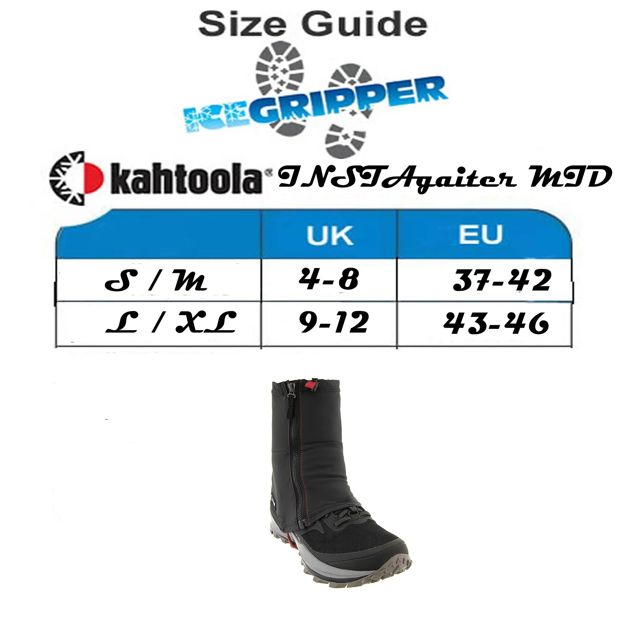 Kahtoola INSTAgaiter MID Ultra Light Gaiter