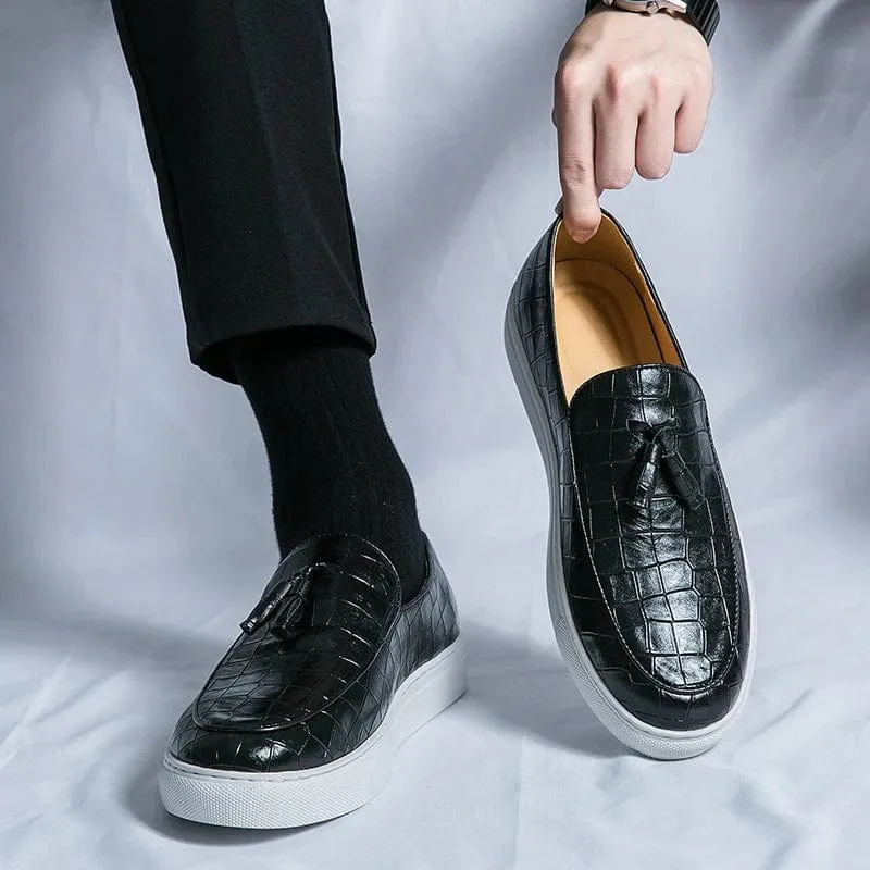 Men’s Casual Tassel Loafers – Comfortable Luxury Leather Shoes & Sports-Inspired Footwear