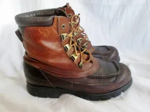 Mens RALPH LAUREN POLO SPORT Leather Boot Trail Hiking Trek BROWN 12D Waterproof