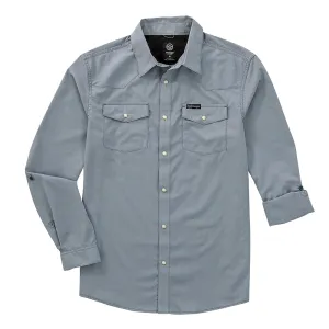 MEN'S WRANGLER WESTERN UTILITY LONG SLEEVE SHIRT in BEARING SEA