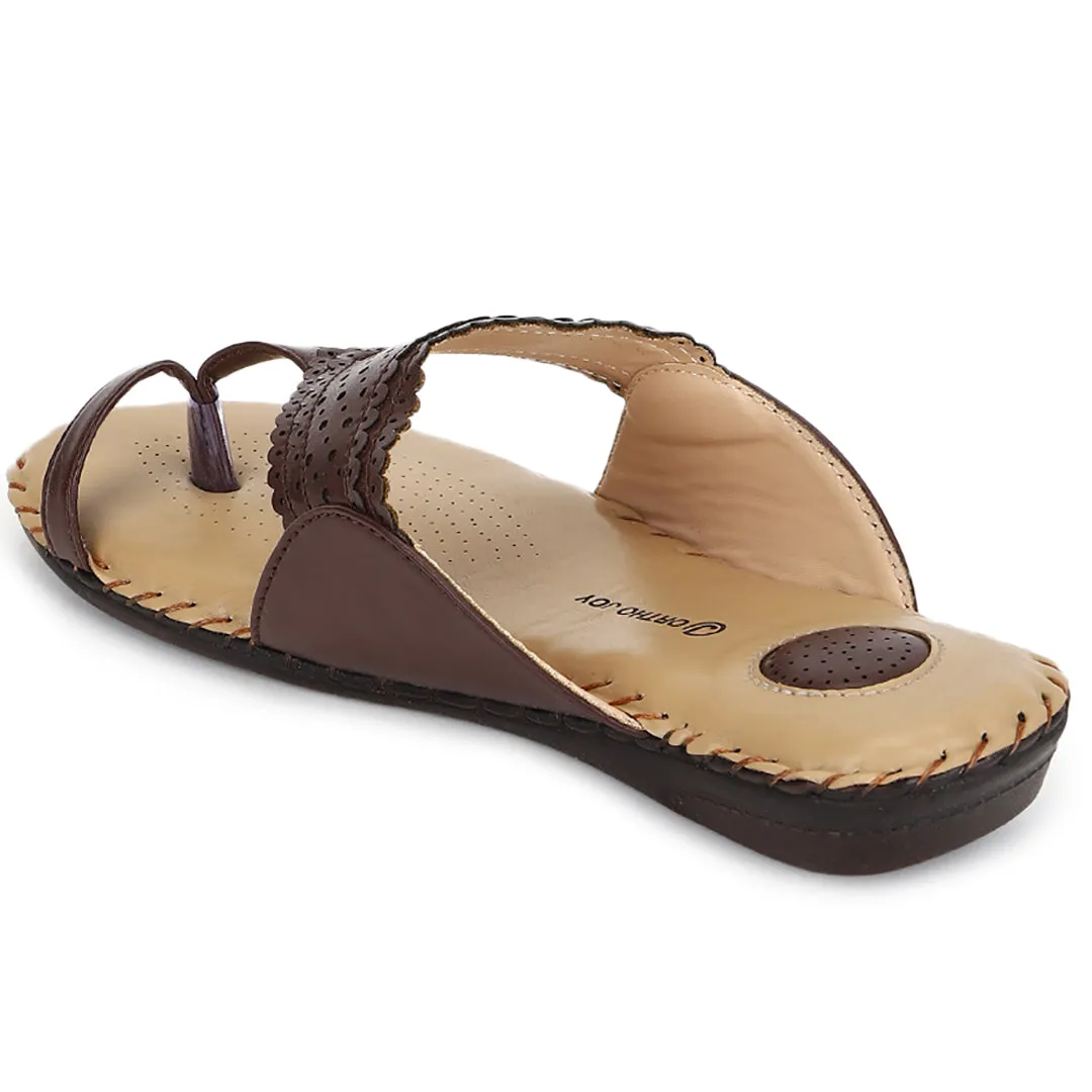 ORTHO JOY Soft Fancy Footwear Comfortable Chappal for women