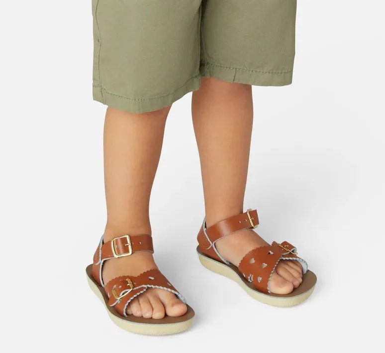 Salt-Water Sandals: Sweetheart Tan Kids Sandals