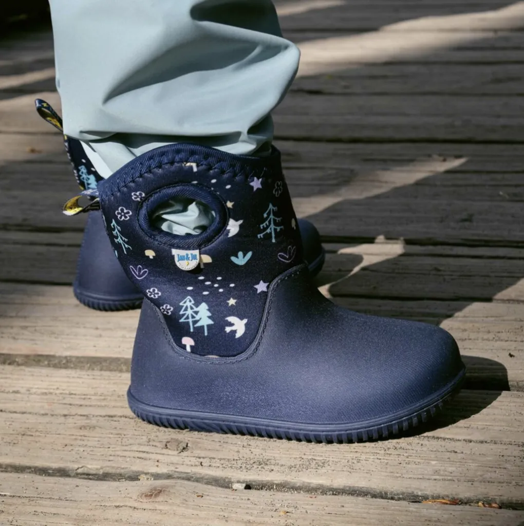 Size 6: Jan & Jul NAVY FOREST Birch Toasty-Dry Lite Winter Rain Boots NEW