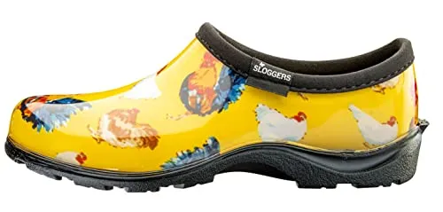 Sloggers Waterproof Garden Shoe for Women – Outdoor Slip-On Rain and Garden Clogs with Premium Comfort Support Insole, (Classic Chicken Yellow), (Size 8)