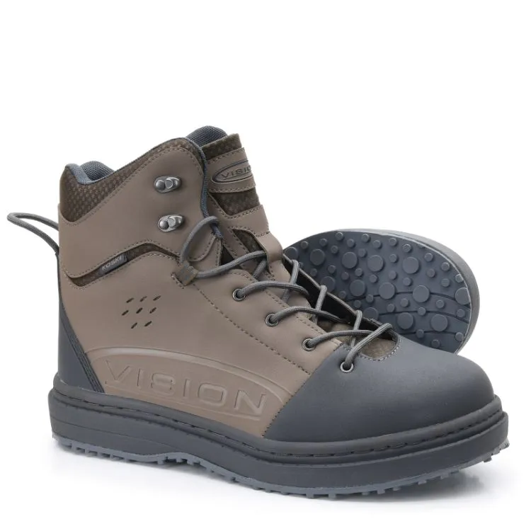 Vision Koski Wading Boots - Gummi Sole Khaki