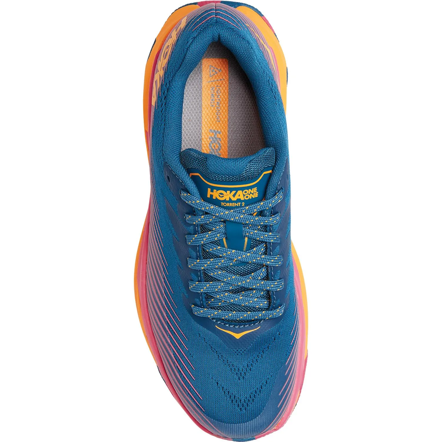 Women's Hoka Torrent 2 Moroccan Blue/Saffron Mesh