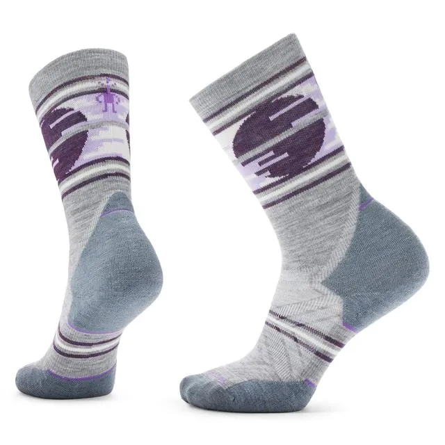 Womens Trail Run Targeted Cushion Sunset Trail Crew Socks