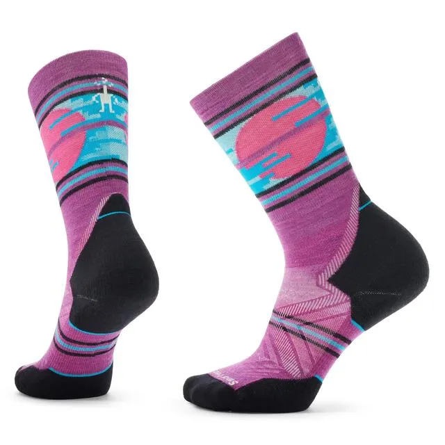 Womens Trail Run Targeted Cushion Sunset Trail Crew Socks